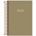 AGENDA TILIBRA NAPOLI ESPIRAL DIARIA 12,9 x 18,7 CM REF. 347779 MOD. ANO 2025 BEGE