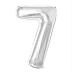 BALAO METALIZADO 40CM NUMERO 7 PRATA MAKE+
