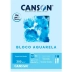 BLOCO A4 CANSON AQUARELA 300G BRANCO C/12FLS