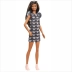 BONECA BARBIE FASHIONISTAS REF. FBR37 MOD. MORENA VESTIDO PRETO