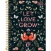 CADERNETA 1/8 CPD ESP CAPRICHO 80FLS CAPA LET LOVE GROW