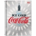 CADERNO 1 MATERIA CPD CONNECT COCA MASCULINO 80FLS REF. 349879 CAPA SERVE ICE COLD COCA COLA