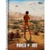 CADERNO 1 MATERIA CPD FREE FIRE 80FLS CAPA MULHER ROUPA AM