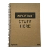 CADERNO 1 MATERIA CPD PAPER KRAFT 80FLS SD REF. 10253 CAPA IMPORTANT STUFF HERE