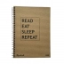 CADERNO 1 MATERIA CPD PAPER KRAFT 80FLS SD REF. 10253 CAPA READ EAT SLEEP REPEAT