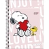 CADERNO 1 MATERIA CPD SNOOPY 80FLS CAPA ROSA