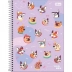 CADERNO 10 MATERIAS CPD HUG ME CAPA LILÁS BICHINHOS