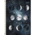 CADERNO 10 MATERIAS CPD MAGIC UNIVERSO 160FLS CAPA THE MOON FASES LUA