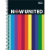 CADERNO 10 MATERIAS CPD NOW UNITED 160FLS CAPA LISTRAS COLORIDAS