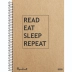 CADERNO 10 MATERIAS CPD PAPERKRAFT 160FLS REF. 10254 CAPA READ EAT SLEEP REPEAT