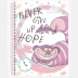 CADERNO 10 MATERIAS CPD ALICE 160FLS REF. 10295 CAPA NEVER GIVE UP HOPE