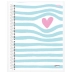 CADERNO 10 MATERIAS CPD KBOM 200FLS REF. 10157 CAPA BRANCO C/ LISTRAS VERDES