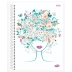 CADERNO 10 MATERIAS CPD KBOM 200FLS REF. 10157 CAPA CABELO DE FLORES