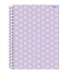 CADERNO 10 MATERIAS CPD LAVENDER 160FLS SD REF. 10241 CAPA LILAS COM BOLINHAS