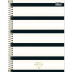 CADERNO 10 MATERIAS CPD WEST VILLAGE 160FLS REF. 340782 CAPA FAIXAS PRETAS E BRANCAS
