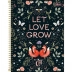 CADERNO 16 MATERIAS CPD CAPRICHO CAPA LET LOVE GROW