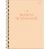 CADERNO 16 MATERIAS CPD HAPPY 256FLS CAPA BELIEVE IN YOURSELF