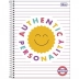 CADERNO 16 MATERIAS CPD PEPPER FEMININO 256FLS CAPA AUTHENTIC PERSONALITY BCO