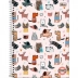 CADERNO 16 MATERIAS CPD PEPPER FEMININO 256FLS CAPA BICHINHOS 4