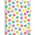 CADERNO 16 MATERIAS CPD PEPPER FEMININO 256FLS CAPA CORAÇÕES