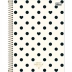 CADERNO 16 MATERIAS CPD WEST VILLAGE 256FLS REF. 340804 CAPA BRANCO C/BOLINHAS PRETAS
