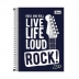 CADERNO 20 MATERIAS CPD D+ TILIBRA CAPA ROCK AND ROLL