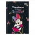 CADERNO BROCHURA PEQUENO CPD 48FLS MINNIE CAPA HAPPINESS COMES FROM INSIDE