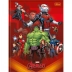 CADERNO BROCHURAO CPD 80FLS AVENGERS CAPA VERMELHO