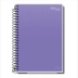 CADERNO PEQUENO ESPIRAL 80FLS ESSENCIALE CAPA LILAS