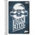 CADERNO PEQUENO ESPIRAL CPM 96FLS MAIS + TILIBRA. CAPA BORN TO RIDE