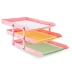 CAIXA DE CORRESPONDENCIA TRIPLA MOVEL COR ROSA PASTEL WALEU