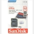 CARTAO DE MEMORIA MICRO SD 64GB SANDISK C/ADAPT. CLASSE 10 REF. SDSQUNR-064G-GN3MA