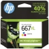 CARTUCHO DE TINTA ORIGINAL HP 667XL COLOR 3YM80AB