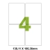 ETIQUETAS COLACRIL CARTA CC188 04 P/FOLHA 138,1X106,3MM