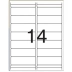 ETIQUETAS PIMACO CARTA 6182 14 P/FOLHA 33,9X101,6MM