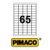 ETIQUETAS PIMACO A4 A4351 65 P/FOLHA 21,2X38,2MM