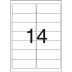 ETIQUETAS PIMACO A4 A4363 14 P/FOLHA 38,1X99MM