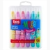 GIZ DE CERA 06 CORES TRIS GIZAO RETRATIL GEL TONS PASTEL