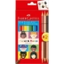 LAPIS DE COR 12 CORES FABER LVM KIT + 3 LAPIS BICOLOR CARAS E CORES