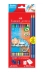 LAPIS DE COR 24 CORES FABER BICOLOR KIT + 2 LAPIS + APONTADOR + BORRACHA