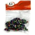 MICANGA KIT CONTA DADO LETRAS PRETO 6X6MM PCT C/25G