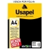 PAPEL A4 COLOR 180G PRETO USAPEL REF. 25004