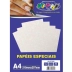 PAPEL A4 GLITTER 180G BRANCO CX C/5FLS OFF PAPER REF. 52