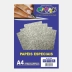 PAPEL A4 GLITTER 180G PRATA CX C/5FLS OFF PAPER REF. 48