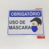 PLACA DE SINALIZACAO OBRIGATORIO USO DE MASCARA 15X20CM