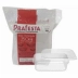 POTE DESCARTAVEL PRAFESTA RETANGULAR C/TAMPA CRISTAL 250ML PCT C/24UN