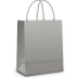 SACOLA PARA PRESENTE MET. CROMUS LISA PRATA 26X19,5X9,5CM